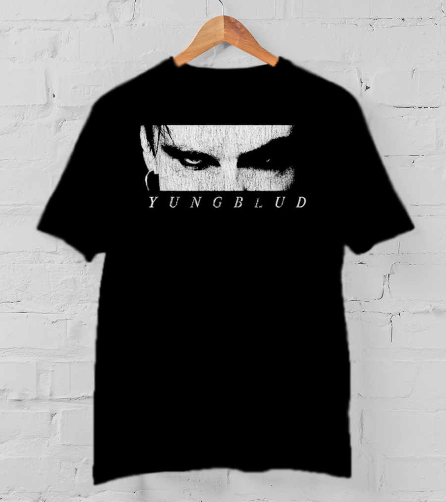 Yungblud Letterbox Eyes White Text On Black T-Shirt