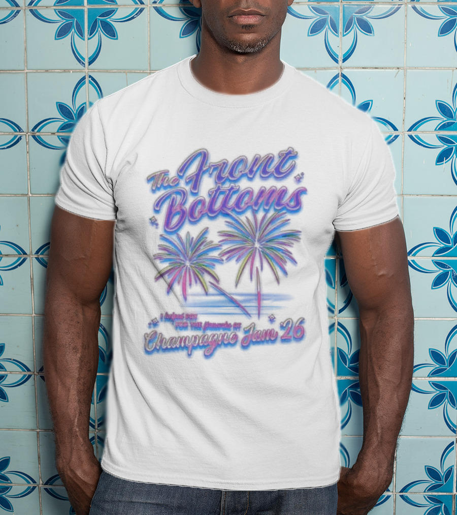 The Front Bottoms Champagne Jam 2026 Palm Trees Event T-Shirt