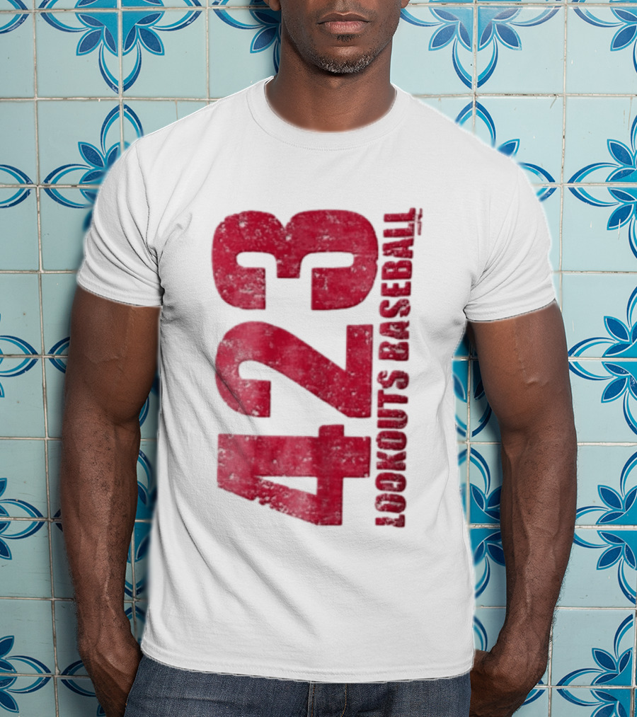 423 Lookouts Baseball Distressed Numbers Tennessee T-Shirt