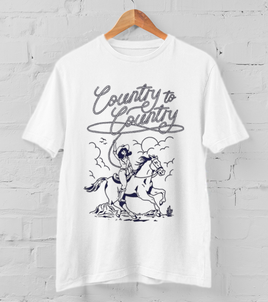 Country To Country Rodeo Rider Natural T-Shirt