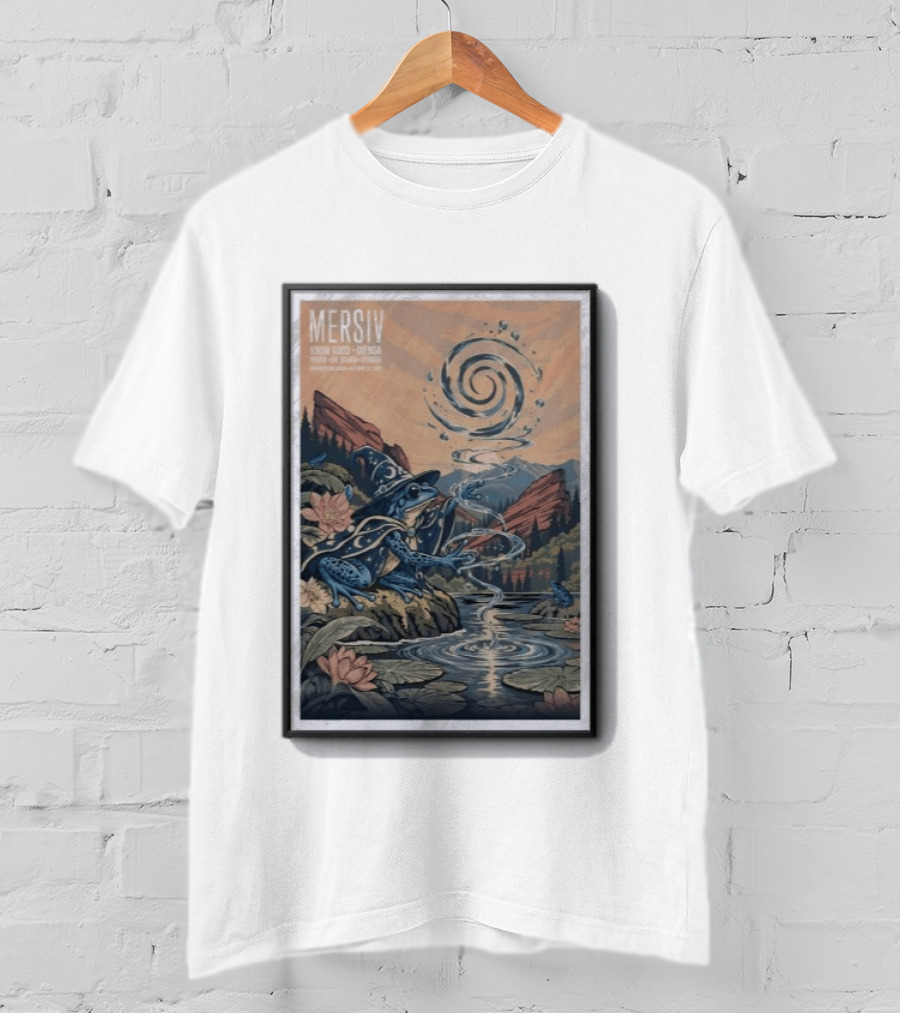 Mersiv Lunar Good Red Rocks Amphitheatre Morrison CO Oct 23 2026 Frog Wizard Night Event T-Shirt