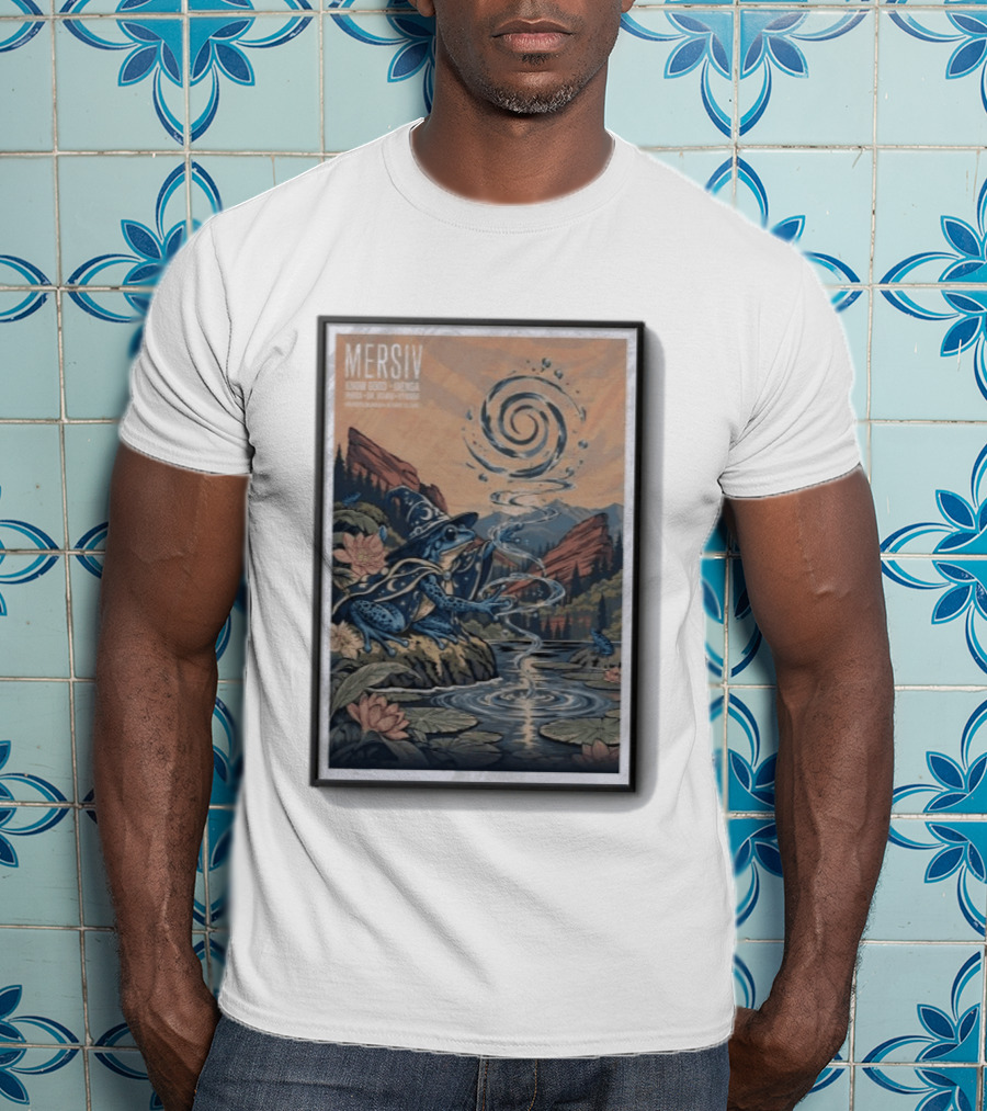 Mersiv Lunar Good Red Rocks Amphitheatre Morrison CO Oct 23 2026 Frog Wizard Night Event T-Shirt