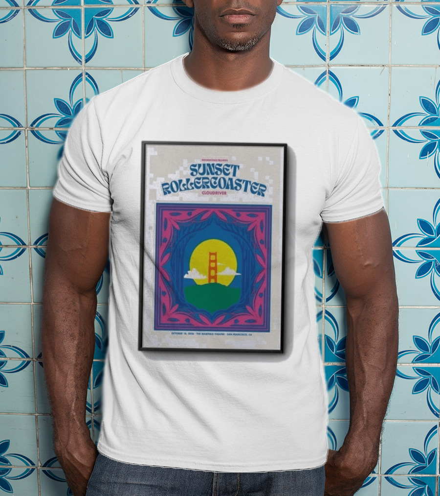 Sunset Roller Cloudriver October 18 2026 The Warfield Theatre San Francisco CA T-Shirt