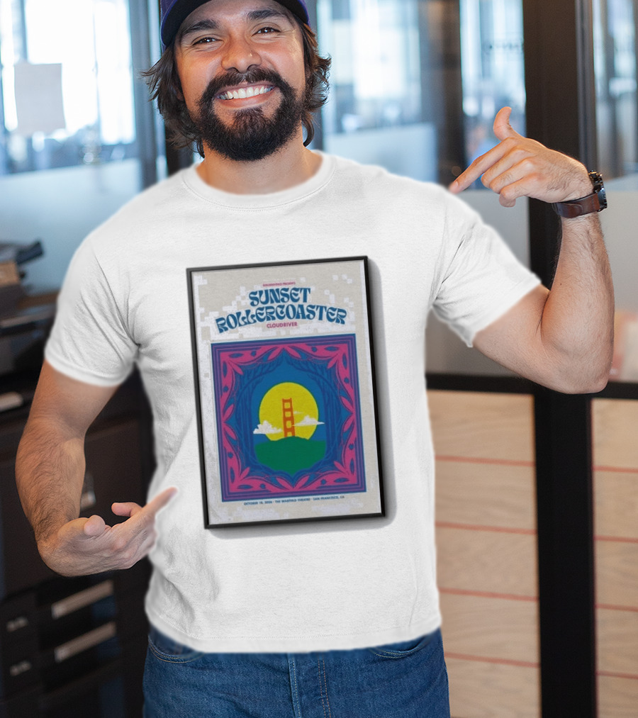 Sunset Roller Cloudriver October 18 2026 The Warfield Theatre San Francisco CA T-Shirt