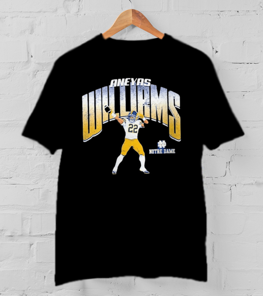 Aneyas Williams 22 Notre Dame Fighting Irish Football T-Shirt