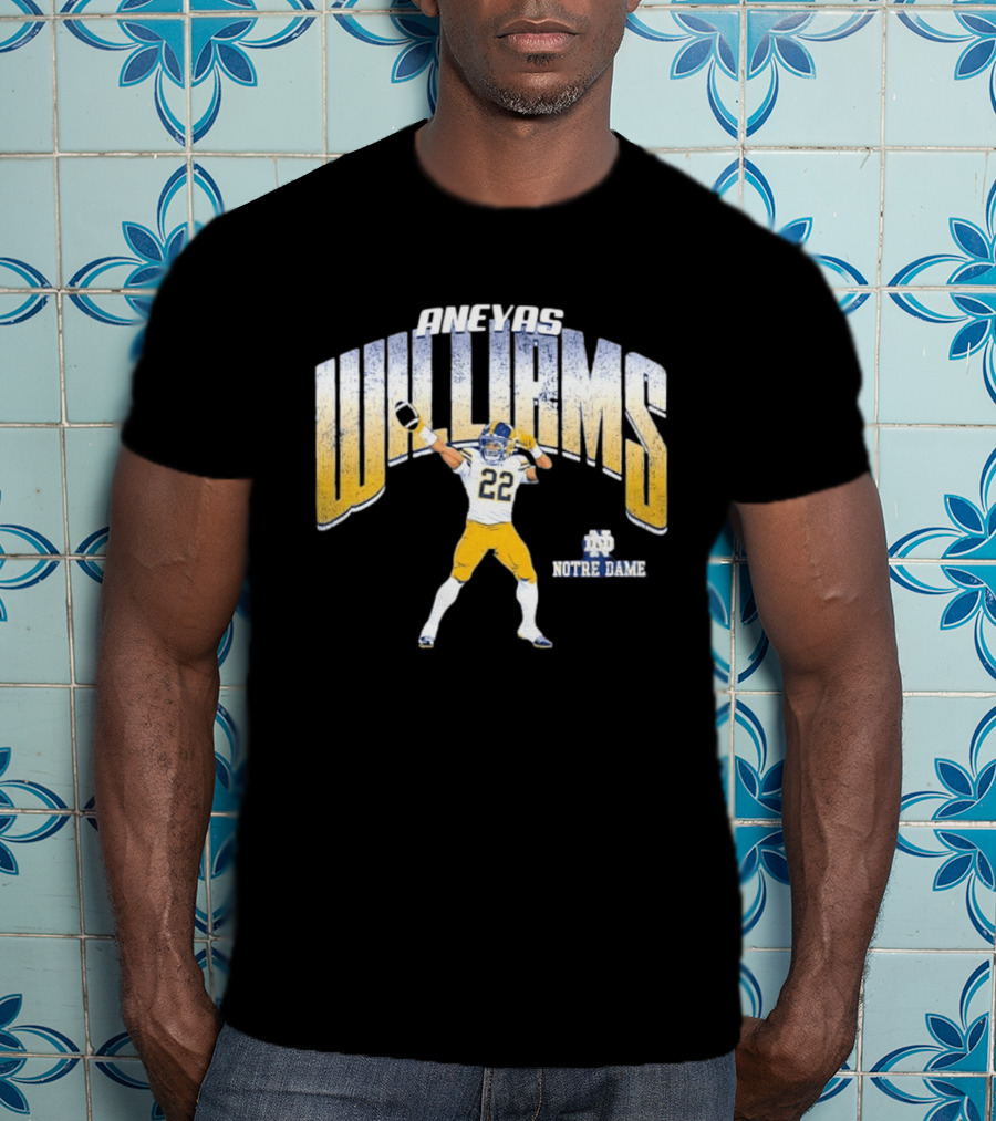 Aneyas Williams 22 Notre Dame Fighting Irish Football T-Shirt