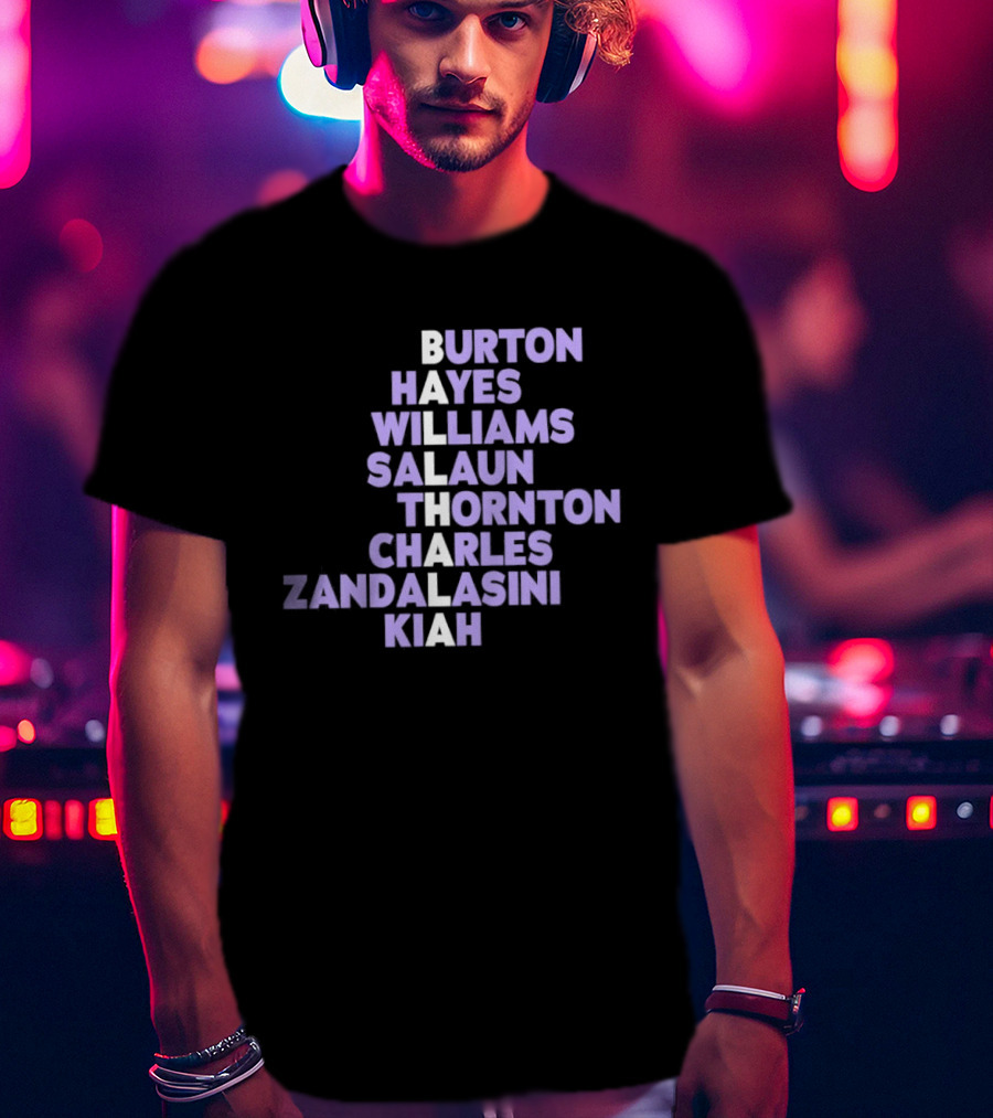 Golden State Valkyries Ballhala Names 2026 Burton Hayes Williams Salaun Thornton Charles Zandalasini Kiah T-Shirt