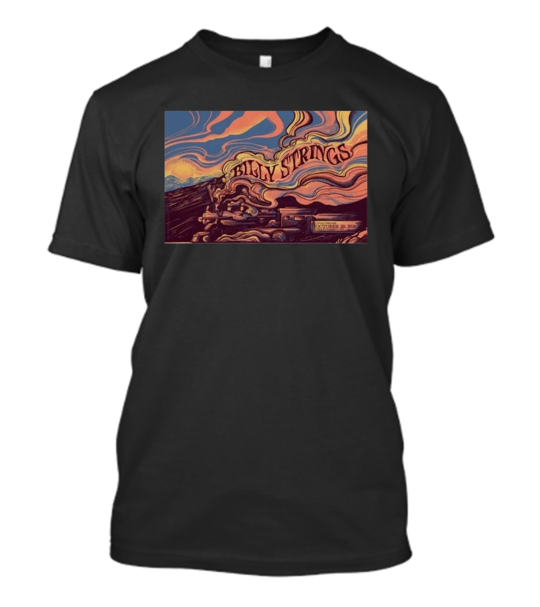 Billy Strings Train Artwork October 20 2026 Tivoli Theatre Chattanooga TN Concert Limited Edition T-Shirt