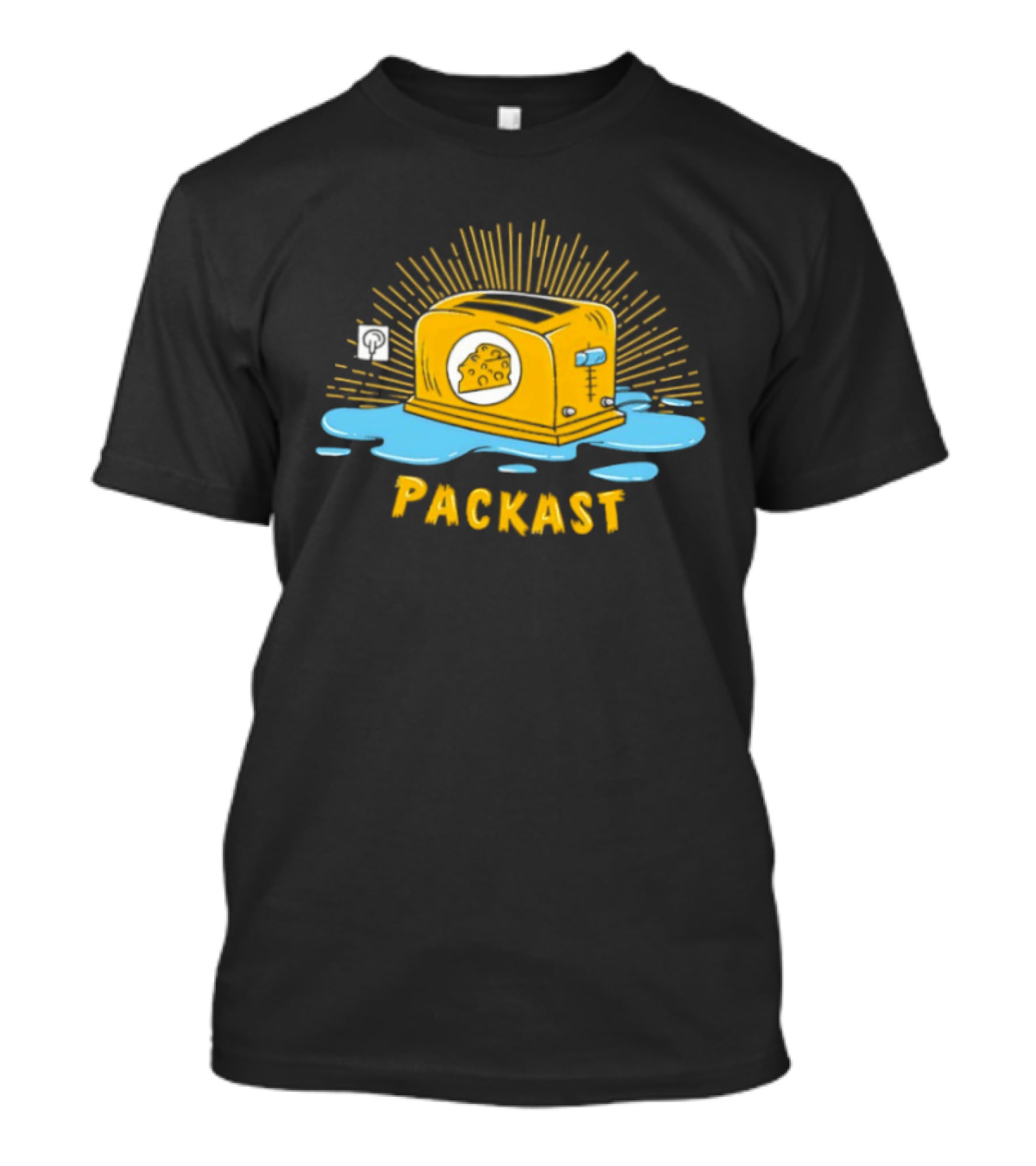 Green Bay Packers Packast Toaster Yellow Icon With Cheesehead T-Shirt