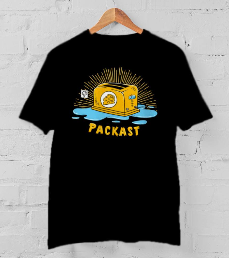 Green Bay Packers Packast Toaster Yellow Icon With Cheesehead T-Shirt