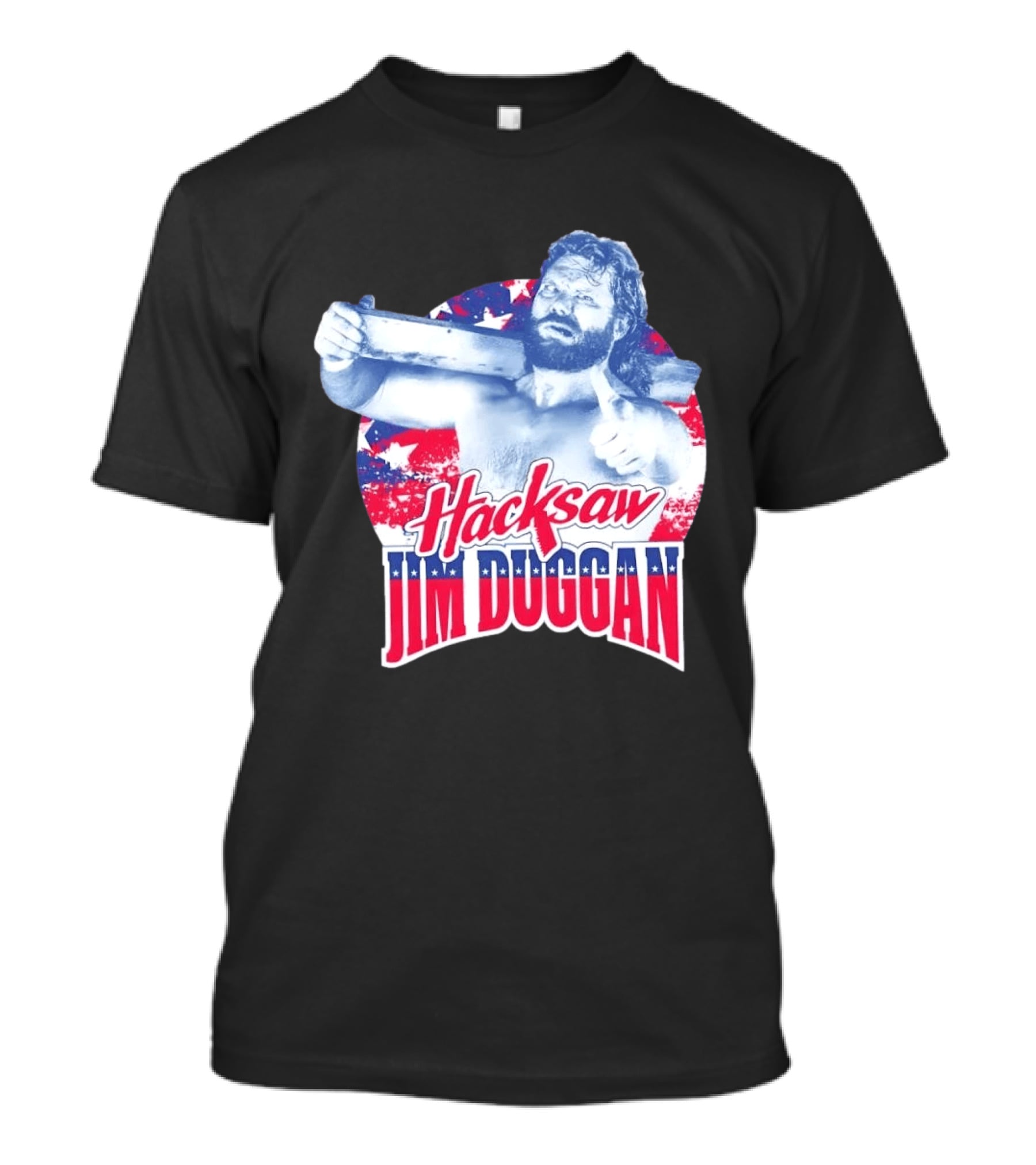 Hacksaw Jim Duggan American Flag Stars And Stripes T-Shirt