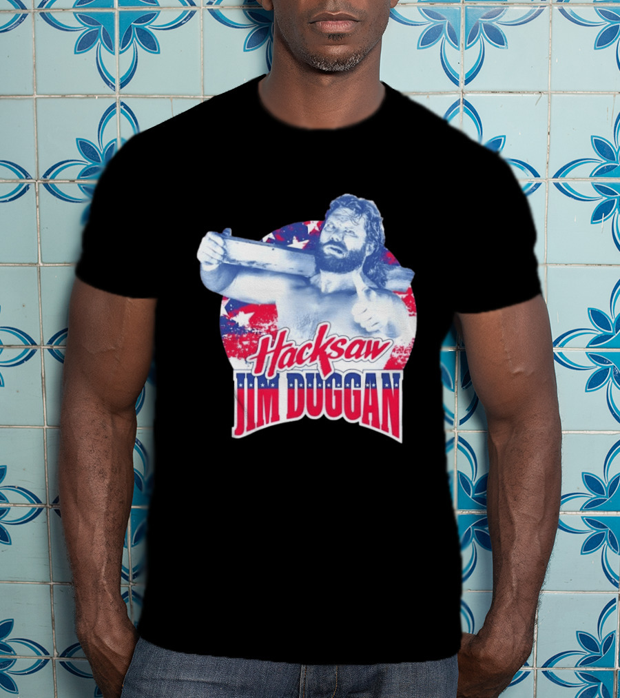 Hacksaw Jim Duggan American Flag Stars And Stripes T-Shirt
