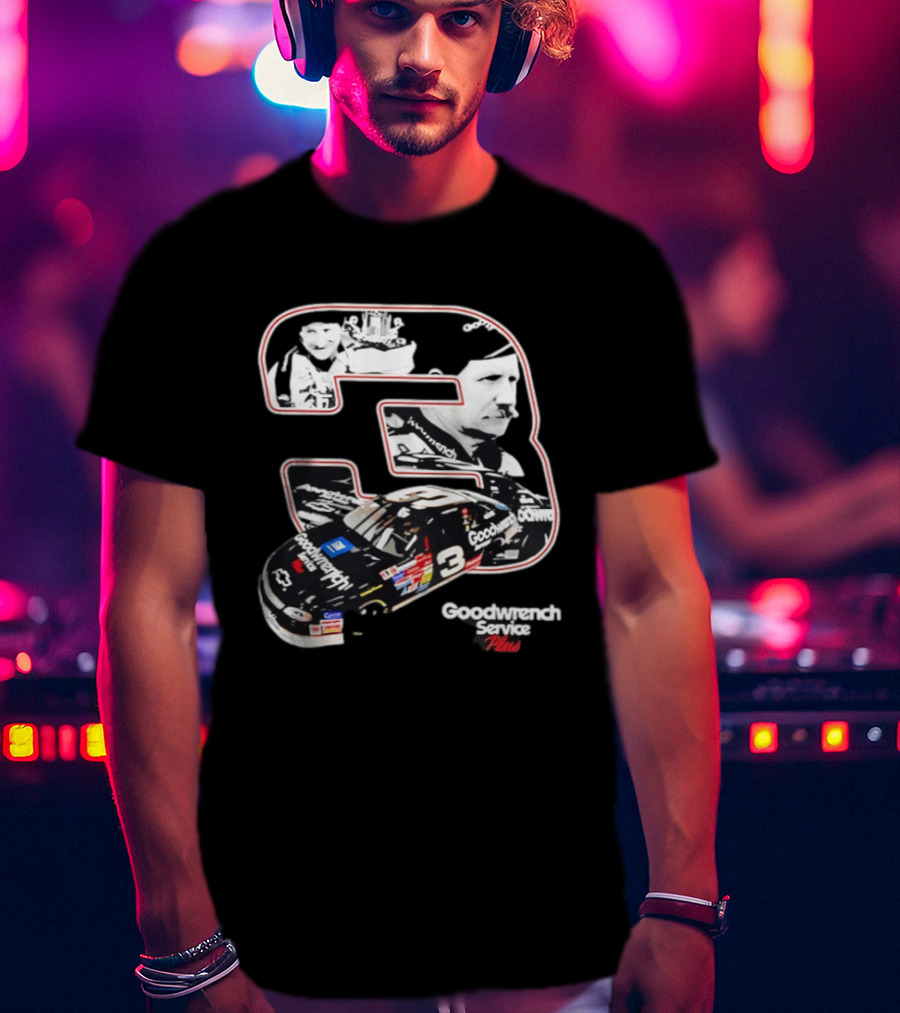Dale Earnhardt Number 3 Goodwrench Service Plus American Spirit T-Shirt