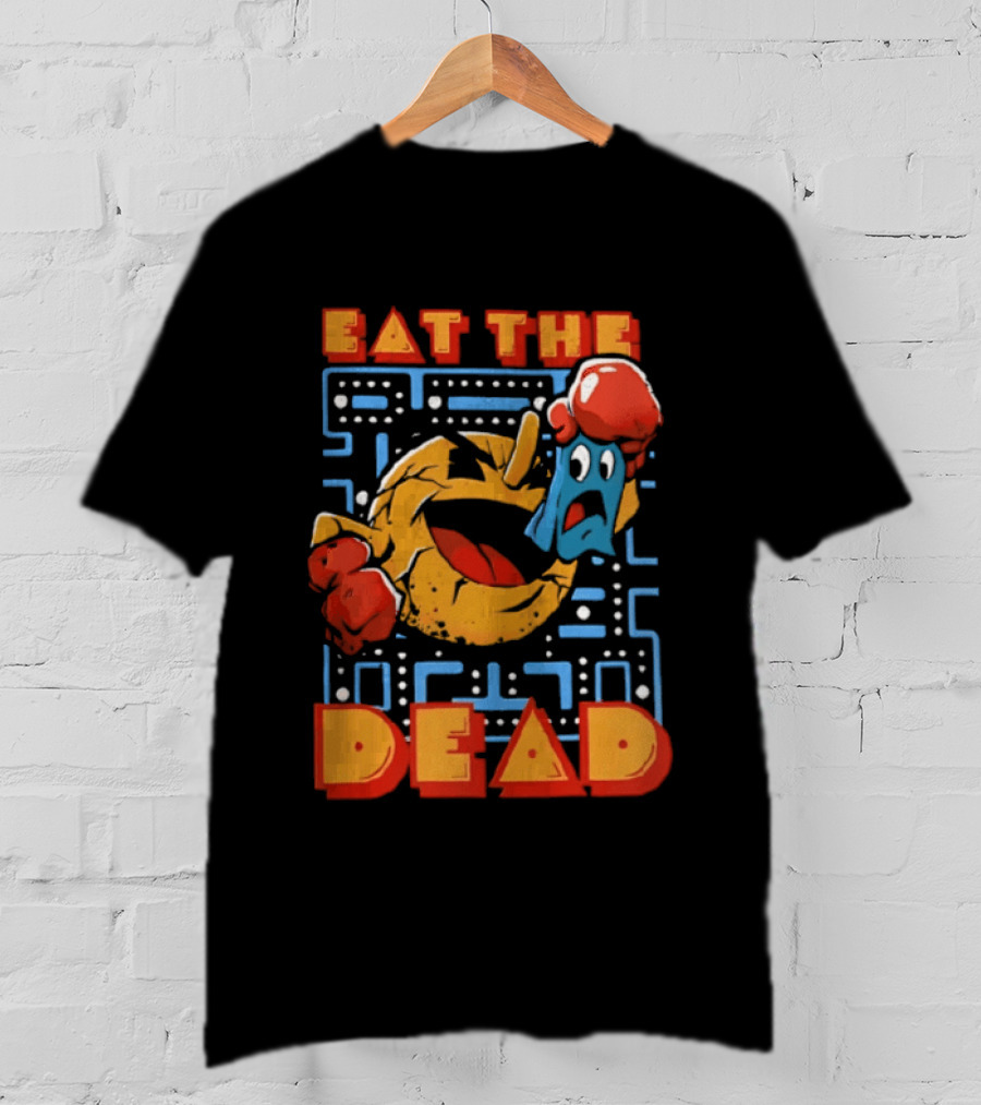 Eat The Dead Pac Man Ghost Maze Retro Gaming T-Shirt