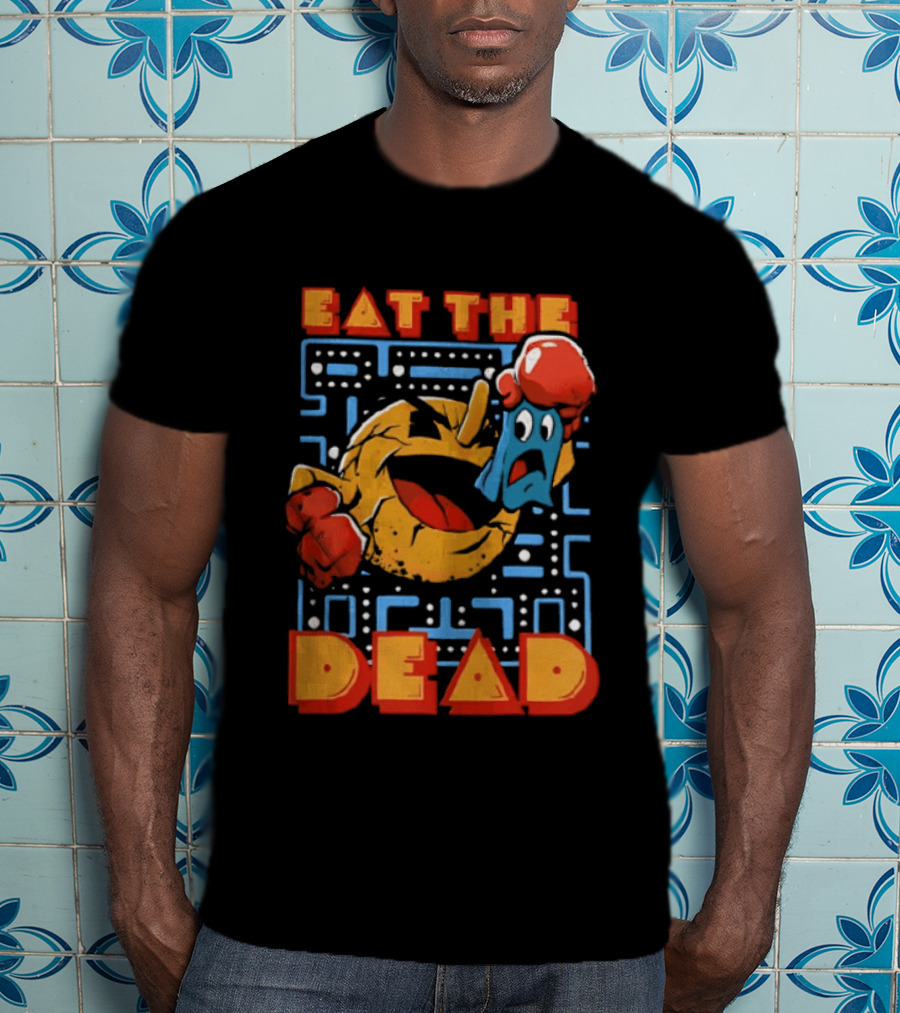 Eat The Dead Pac Man Ghost Maze Retro Gaming T-Shirt