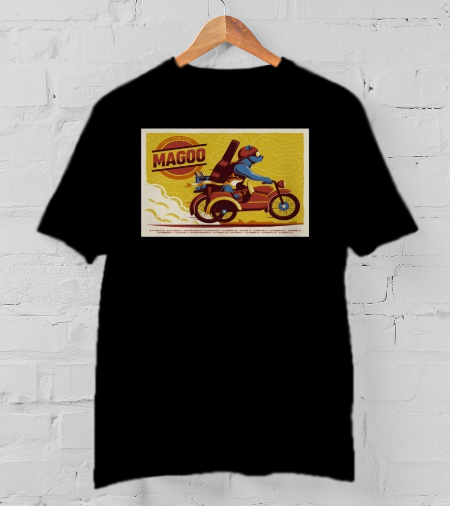 Magoo Fall Tour 2026 North American Concert Limited Edition Motorcycle Bear T-Shirt