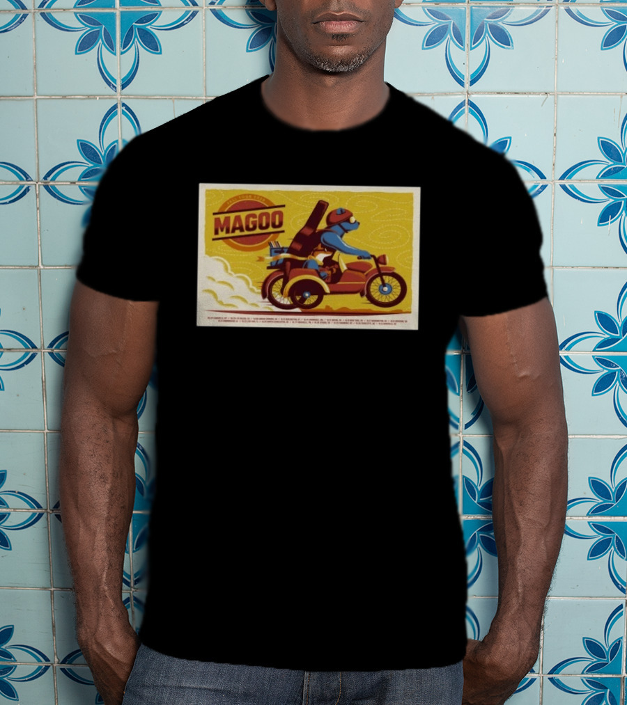 Magoo Fall Tour 2026 North American Concert Limited Edition Motorcycle Bear T-Shirt
