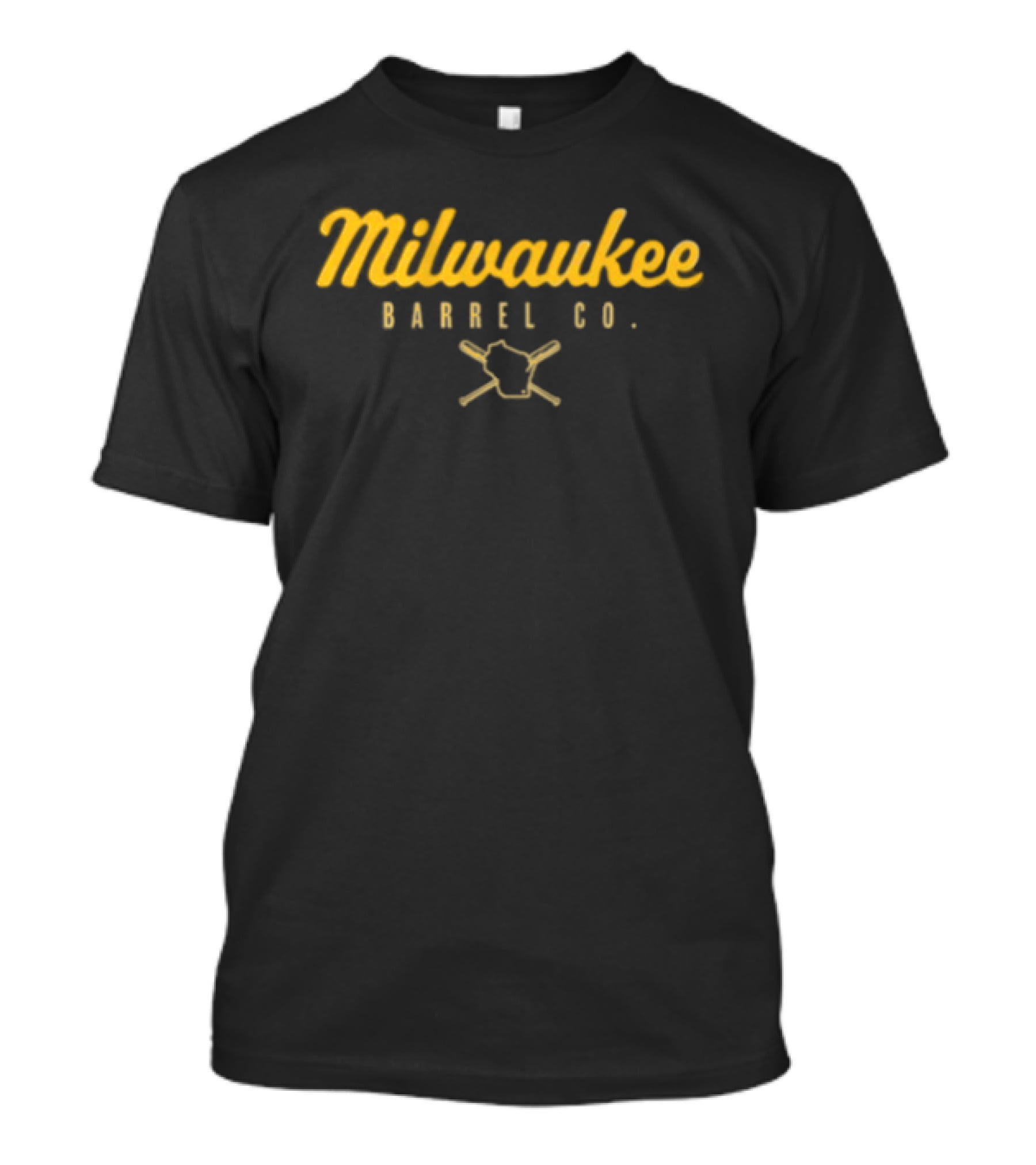 Milwaukee Brewers Barrel Co Baseball Bat And Glove T-Shirt