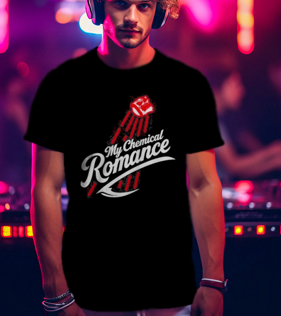 My Chemical Romance 10 23 2026 Los Angeles CA Swoosh Logo Style Red And White T-Shirt