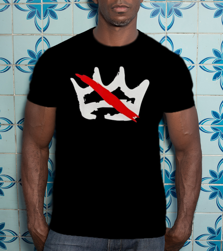 No Kings Day Crown With Red Strike Patriotic T-Shirt