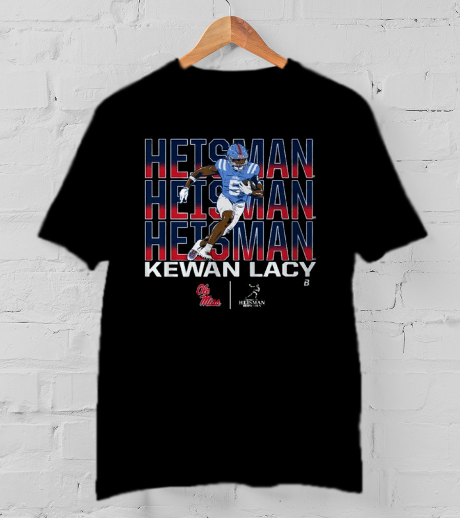 Ole Miss Heisman Kewan Lacy Football Illusion T-Shirt