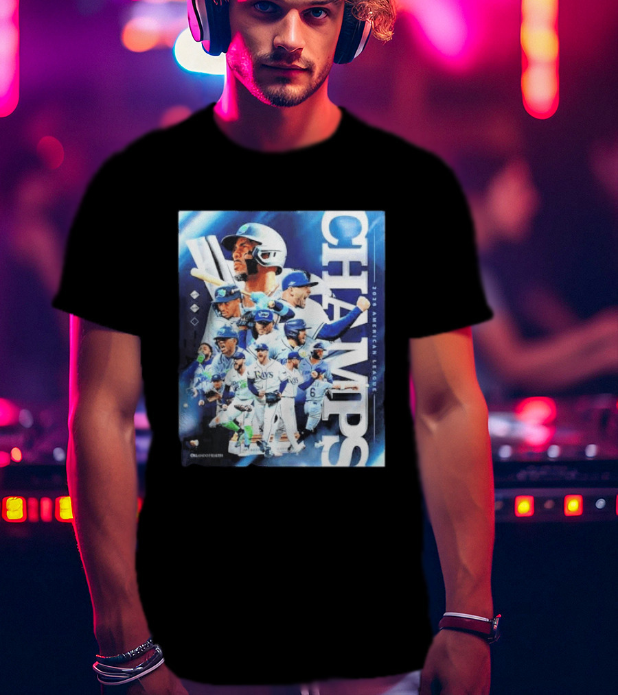 Tampa Bay Rays Champs 2026 American League Celebration With Players T-Shirt