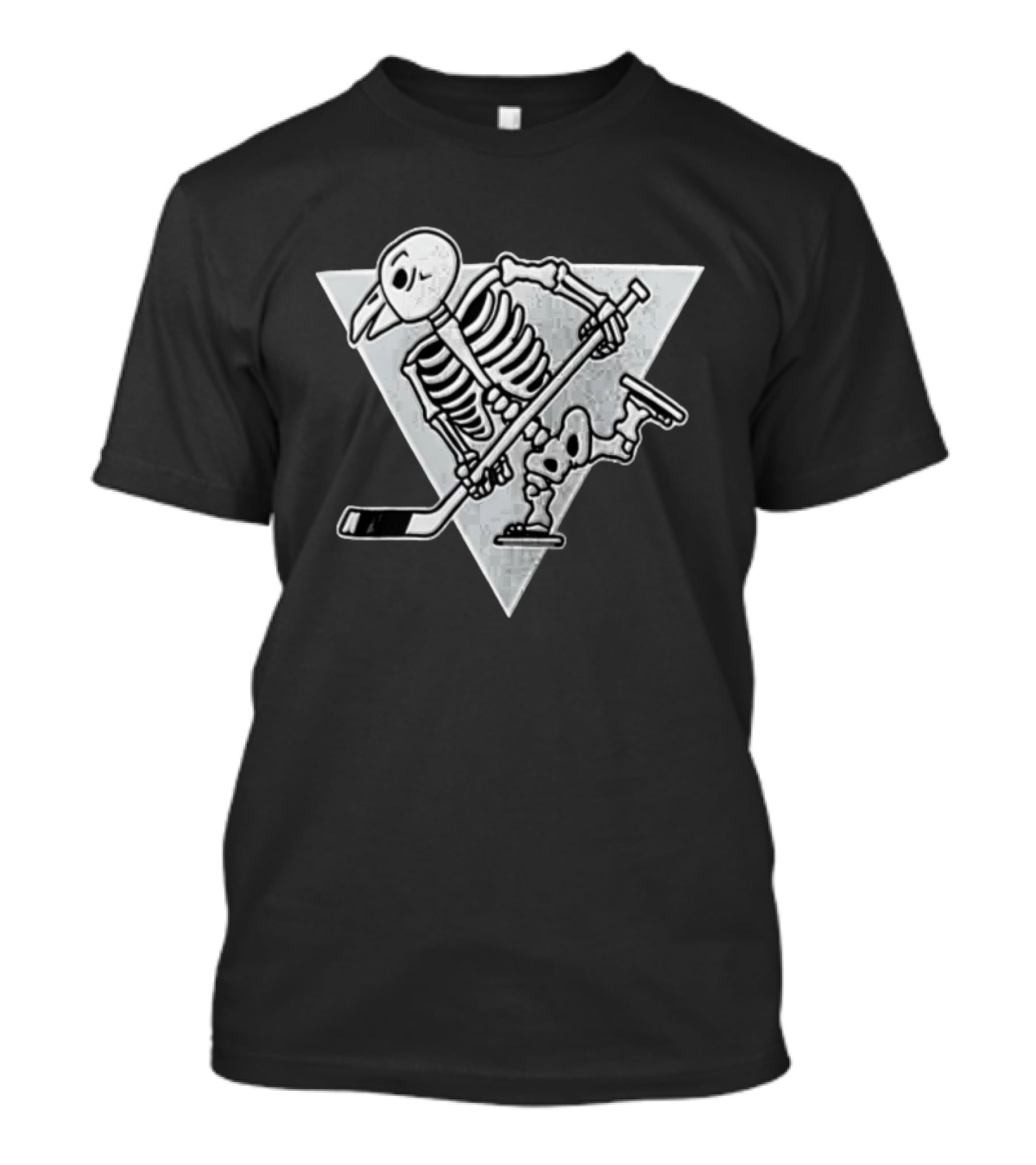 Pittsburgh Penguins Halloween Skeleton Hockey Player 2026 3D T-Shirt