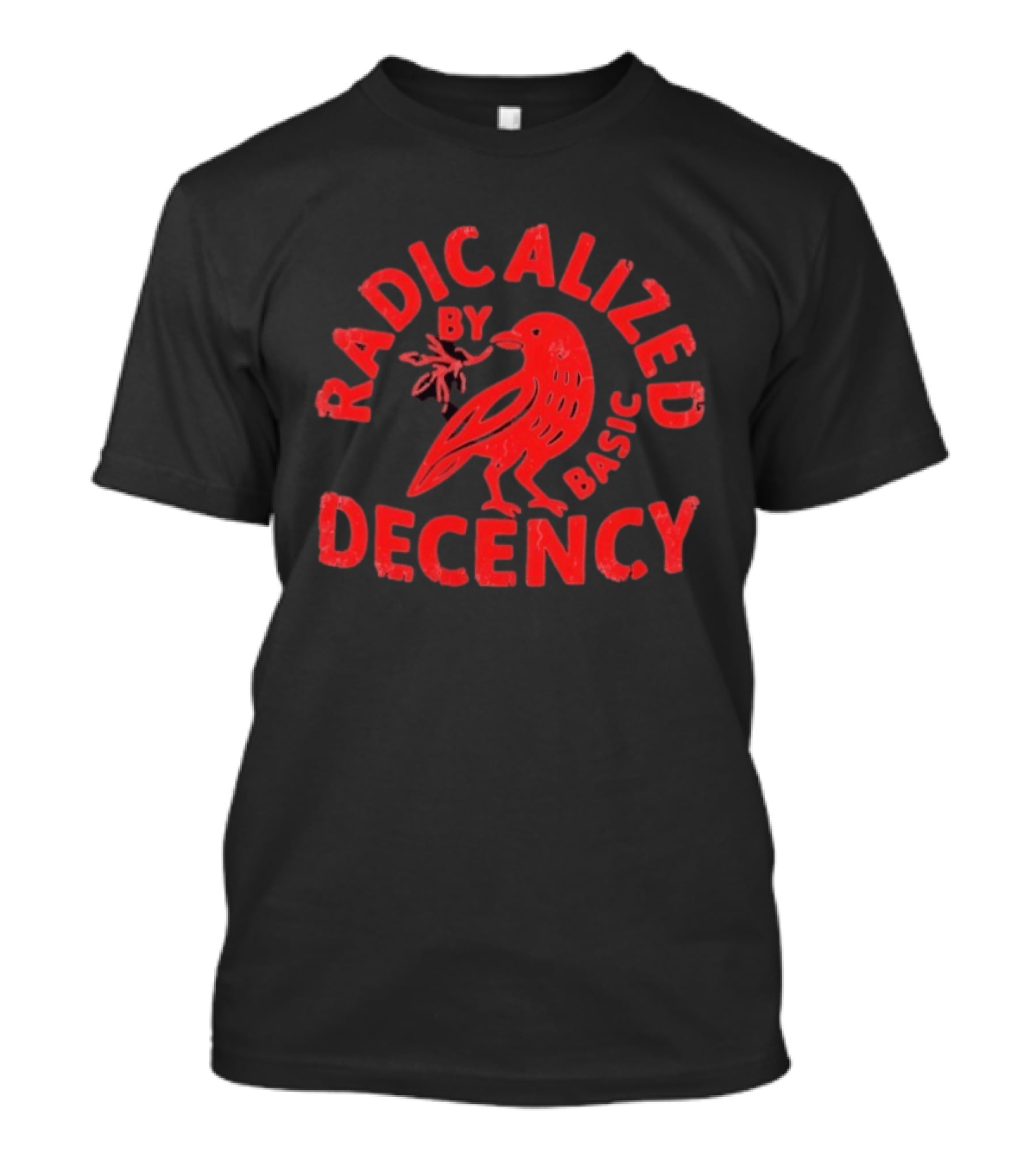 Radicalized By Basic Decency Crow Raven T-Shirt