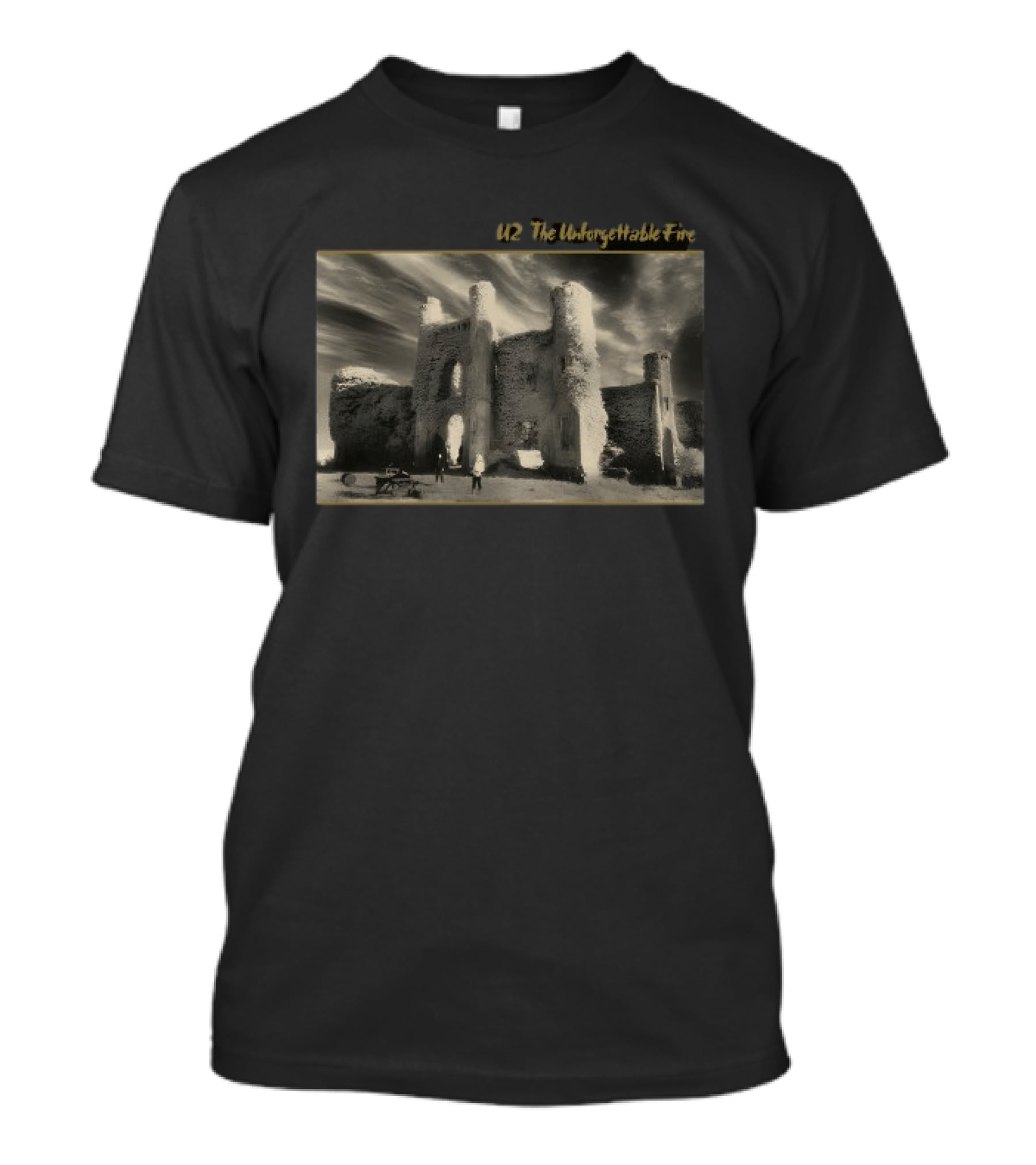 U2 The Unforgettable Fire Album Cover Castle Ruins Photography T-Shirt
