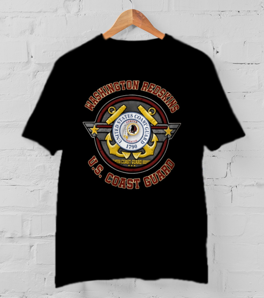 Washington Redskins United States Coast Guard 1790 Semper Paratus T-Shirt