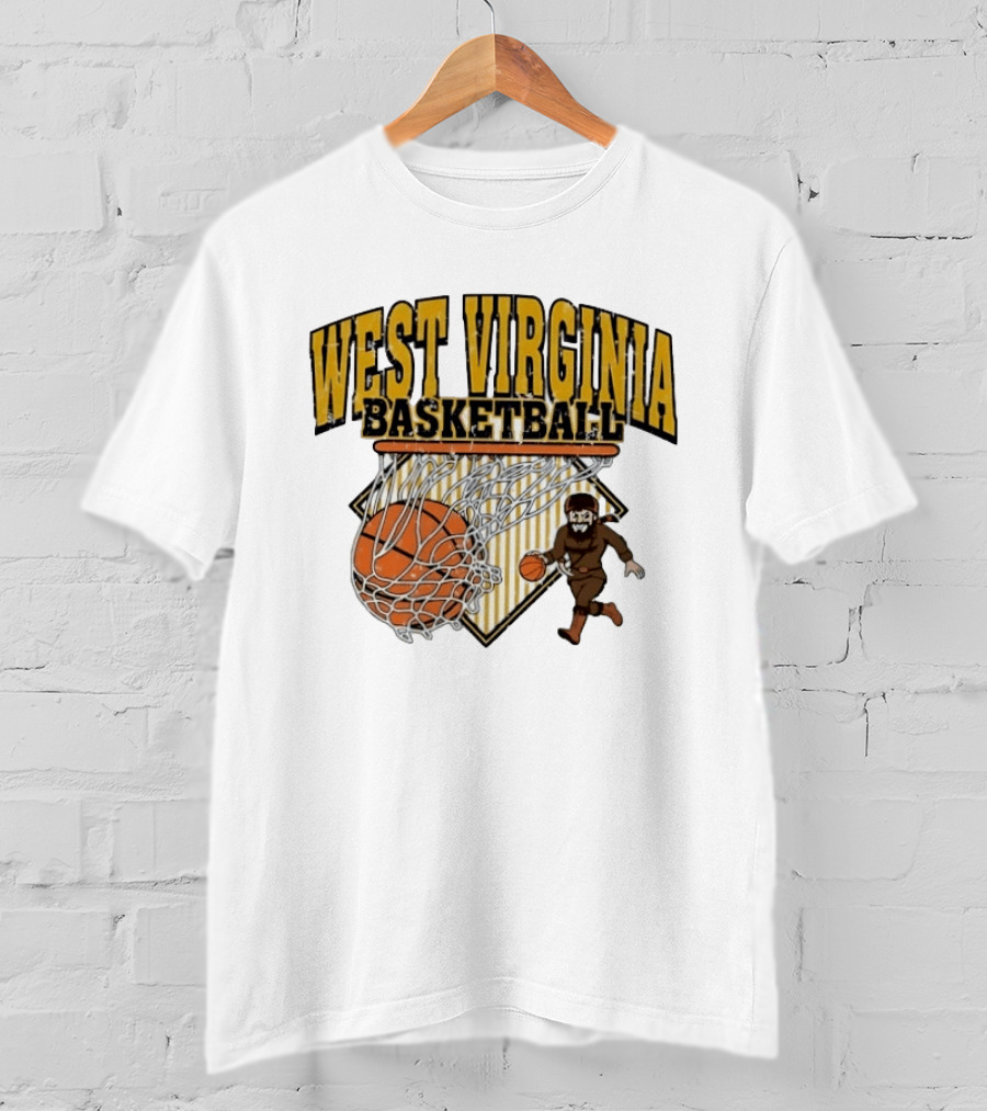 West Virginia Basketball Mountaineer Dunking Legend T-Shirt