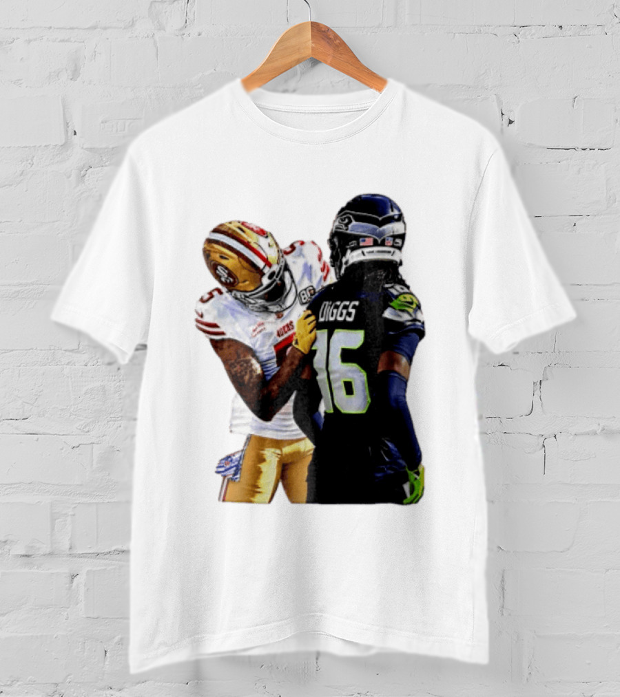 49ers Vs Seahawks NFL Showdown Player Diggs Number 16 Sports Moment T-Shirt