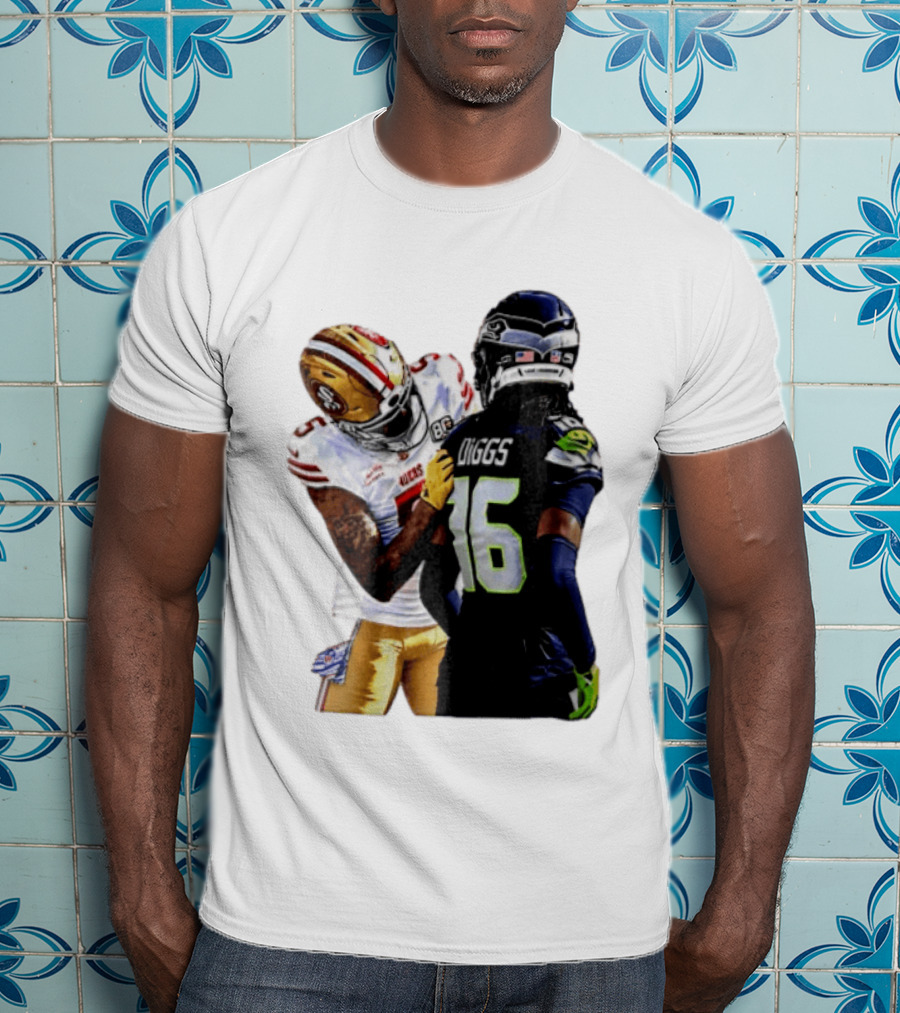 49ers Vs Seahawks NFL Showdown Player Diggs Number 16 Sports Moment T-Shirt