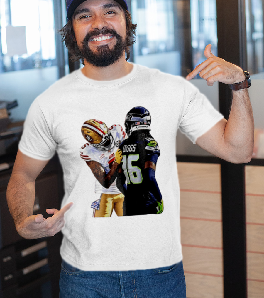 49ers Vs Seahawks NFL Showdown Player Diggs Number 16 Sports Moment T-Shirt