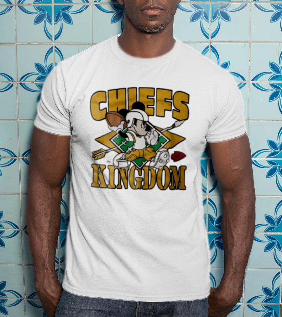 Chiefs Kingdom Disney Mickey Mouse Kansas City Football T-Shirt