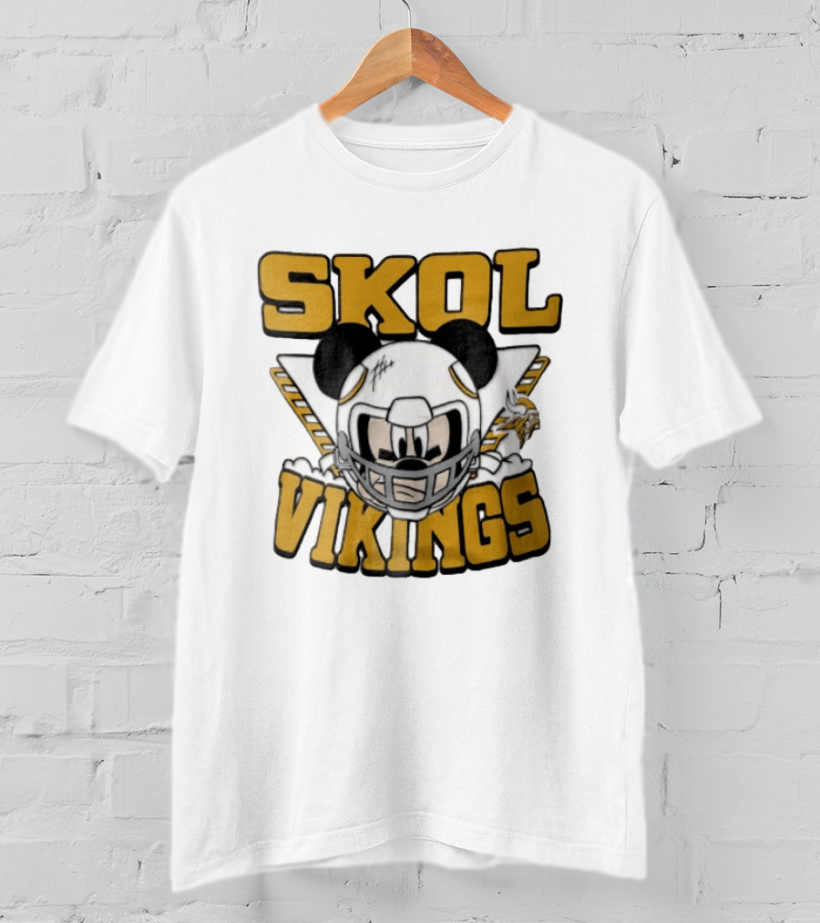 Disney Mickey Mouse Skol Vikings Minnesota Vikings Football T-Shirt