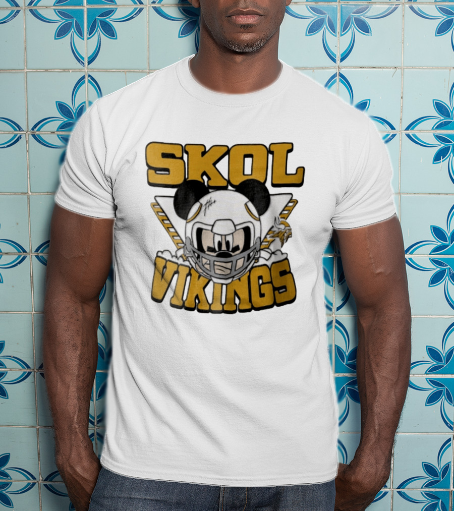 Disney Mickey Mouse Skol Vikings Minnesota Vikings Football T-Shirt