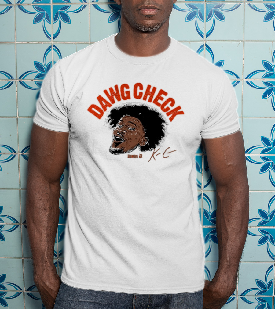 Dawg Check Afro Portrait With KC T-Shirt