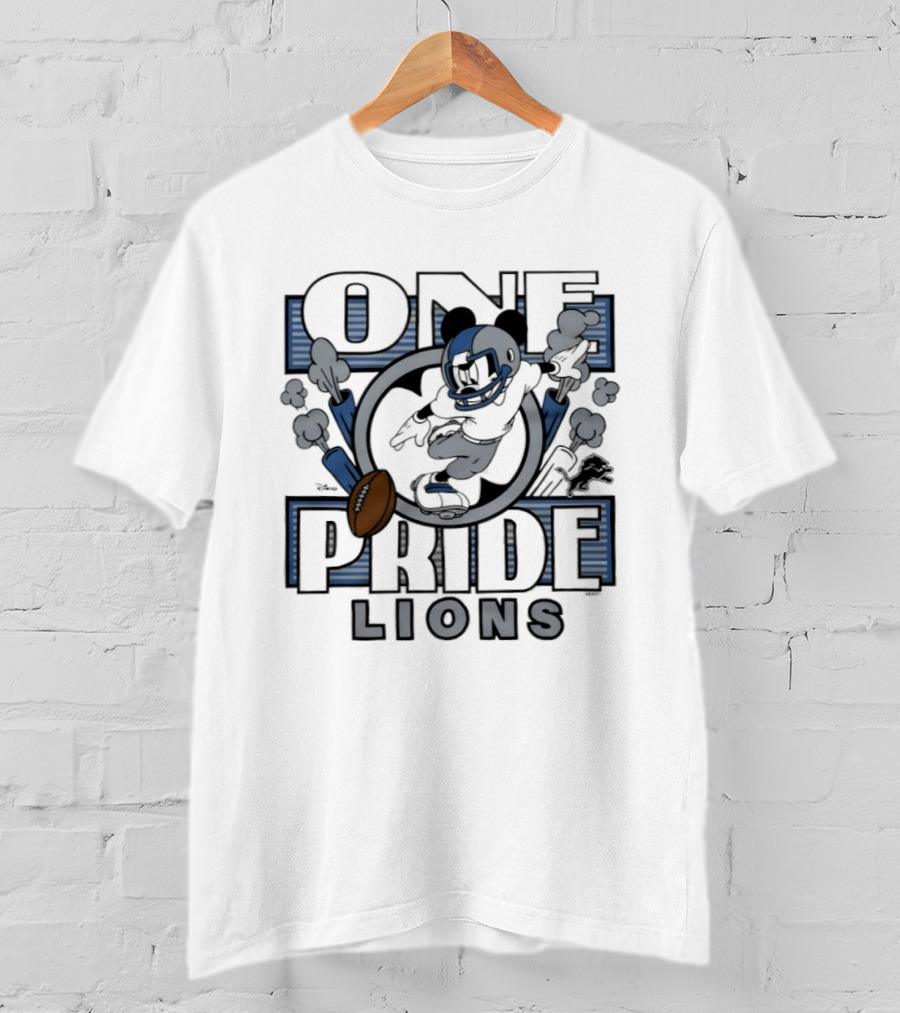 Mickey Mouse Detroit Lions One Pride Collaboration T-Shirt