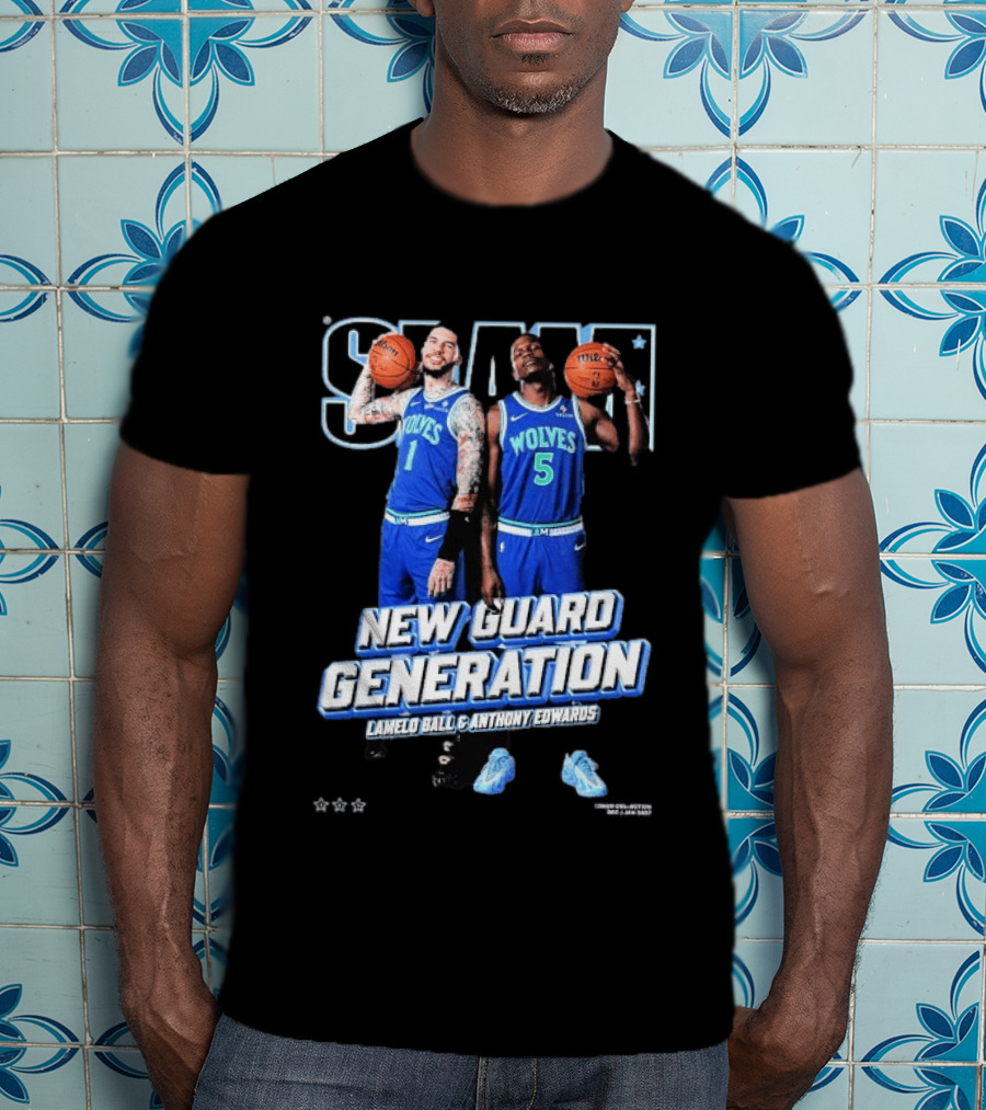 Anthony Edwards And LaMelo Ball SLAM Wolves New Guard Generation T-Shirt