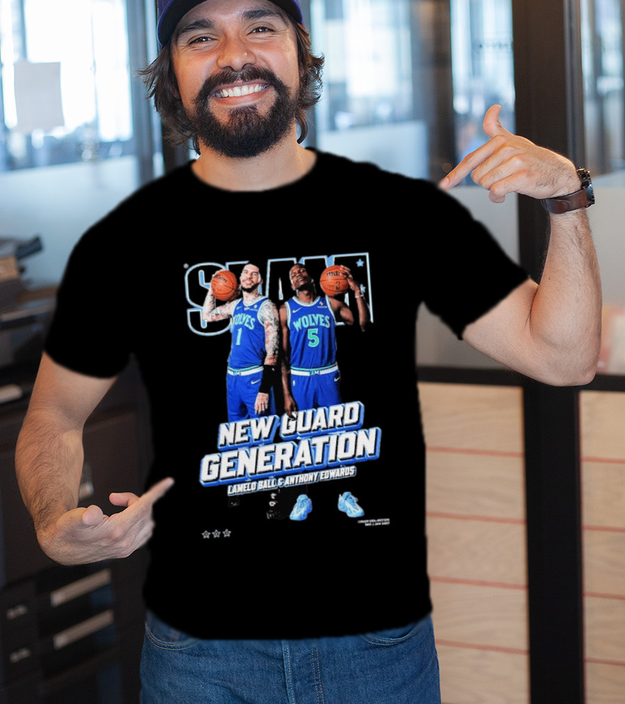 Anthony Edwards And LaMelo Ball SLAM Wolves New Guard Generation T-Shirt