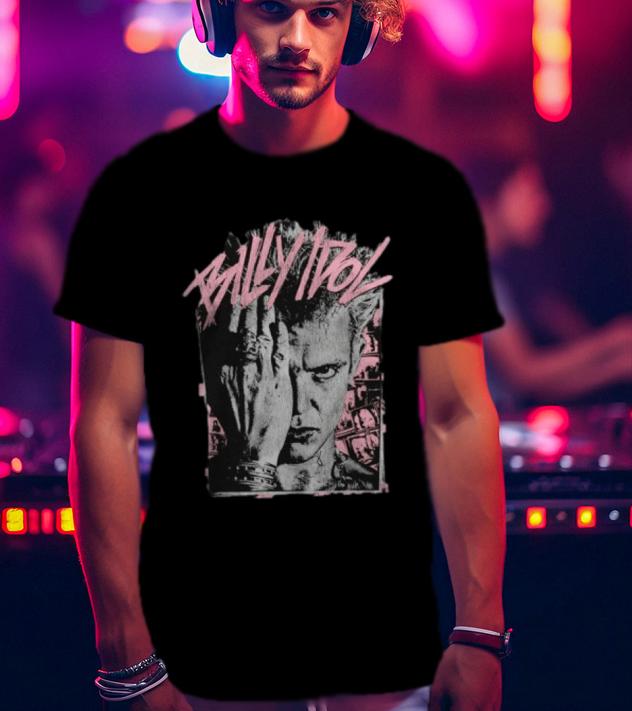 Billy Idol Pink Scratch 2026 Tour T-Shirt
