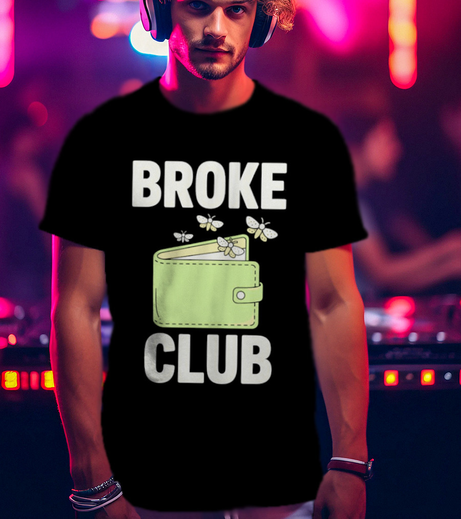 Broke Club Butterfly Empty Wallet T-Shirt