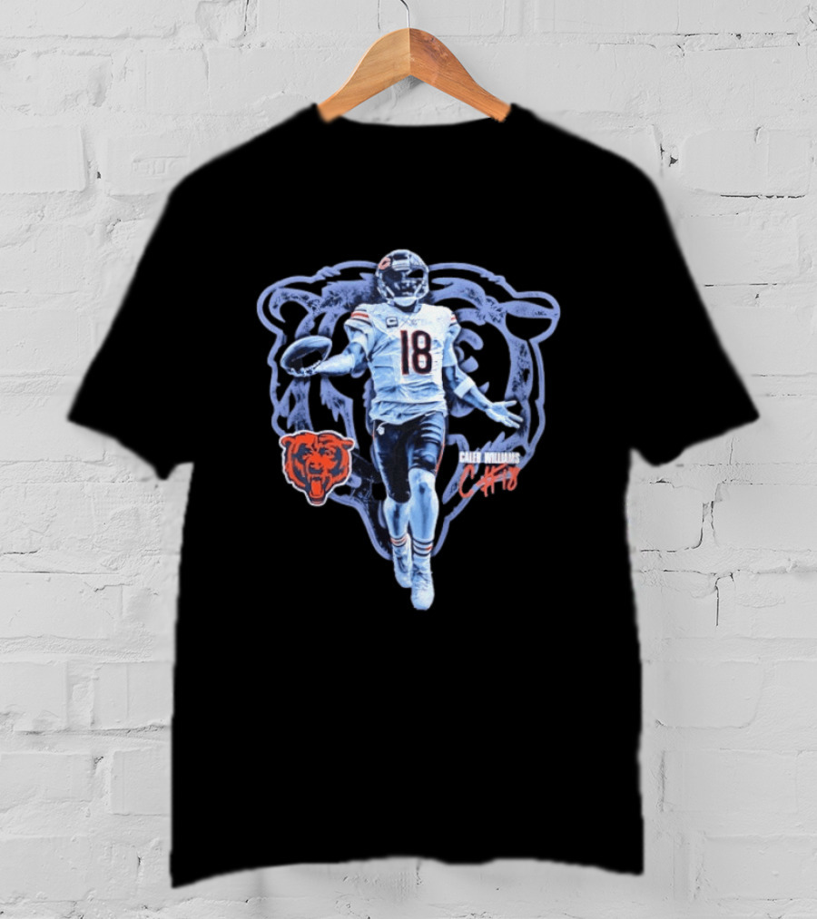 Caleb Williams Chicago Bears 18 Iceman Football Player T-Shirt