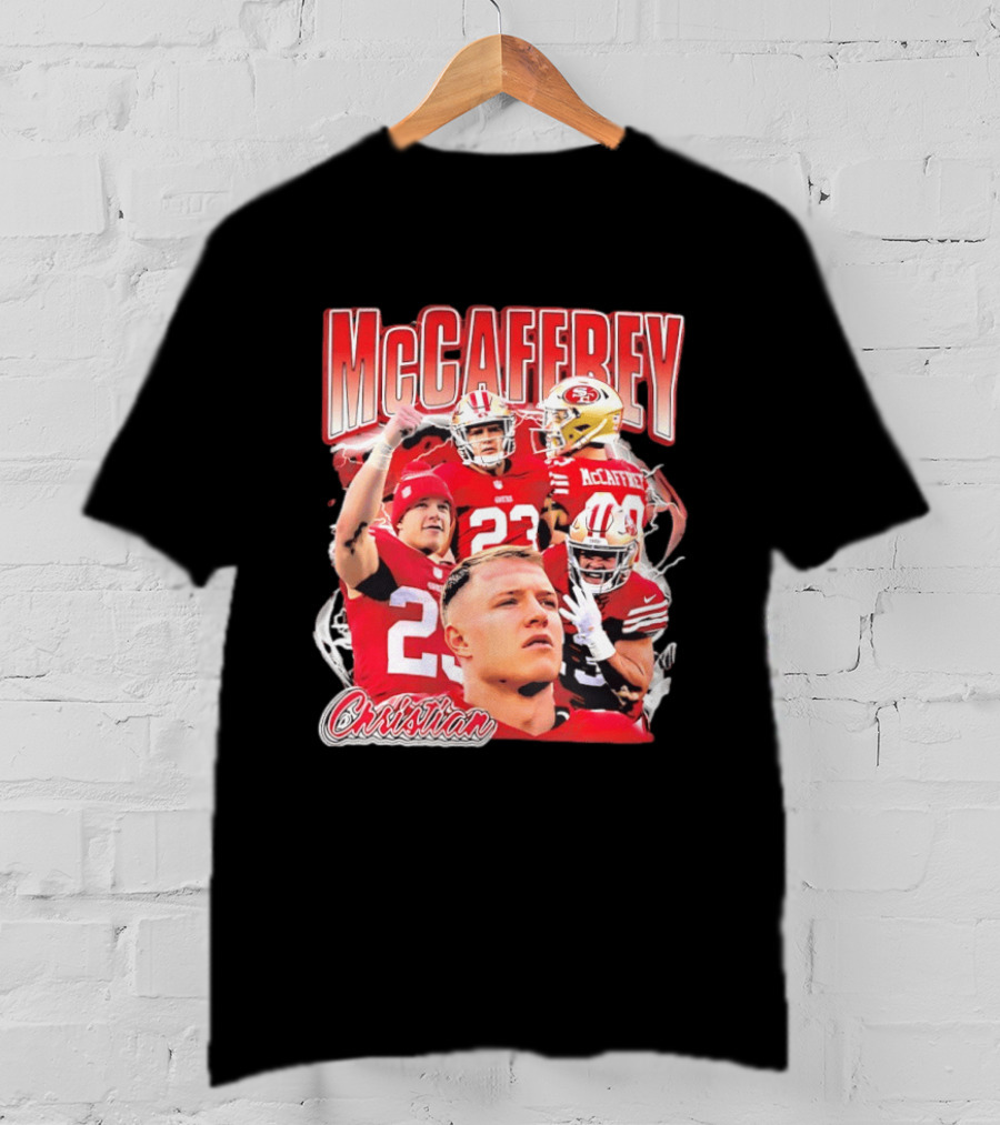 Christian McCaffrey San Francisco 49ers Football McCaffrey 23 NFL Player T-Shirt