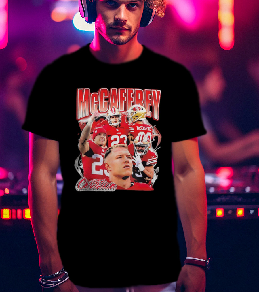 Christian McCaffrey San Francisco 49ers Football McCaffrey 23 NFL Player T-Shirt