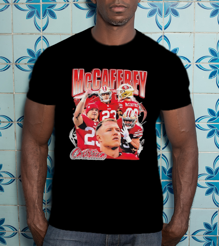 Christian McCaffrey San Francisco 49ers Football McCaffrey 23 NFL Player T-Shirt
