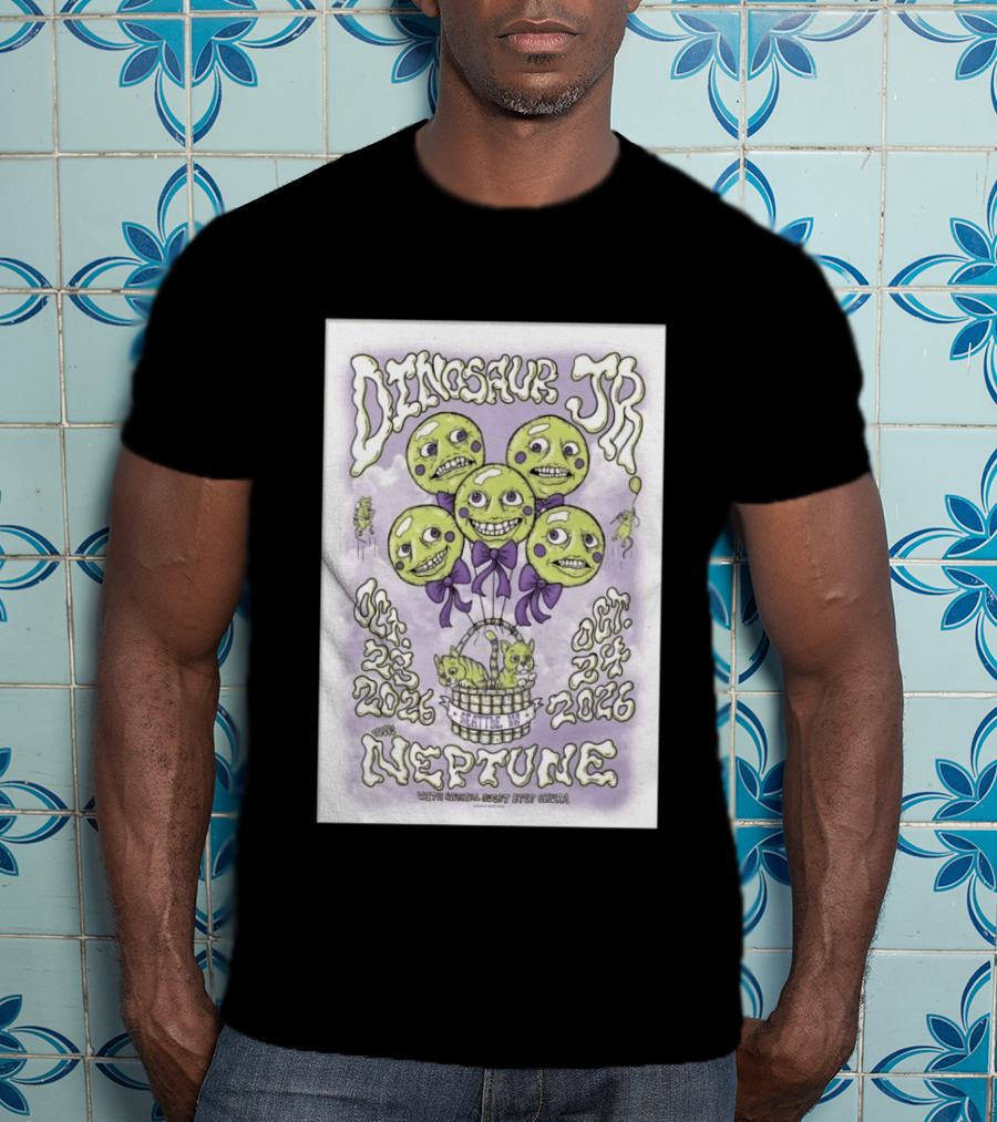 Dinosaur Jr Seattle WA October 23 24 2026 The Neptune Special Guest Stef Chura Show T-Shirt