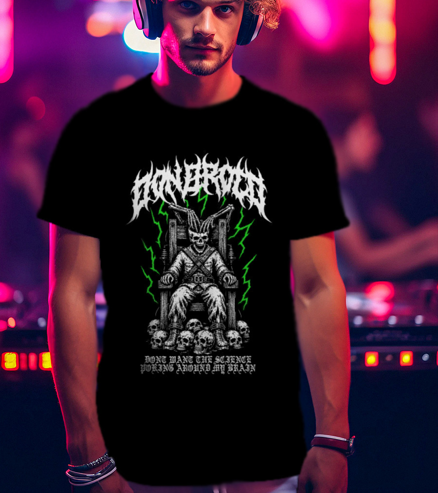 Don Broco Poking Around My Brain Skeleton Throne Skulls Black Longsleeve T-Shirt