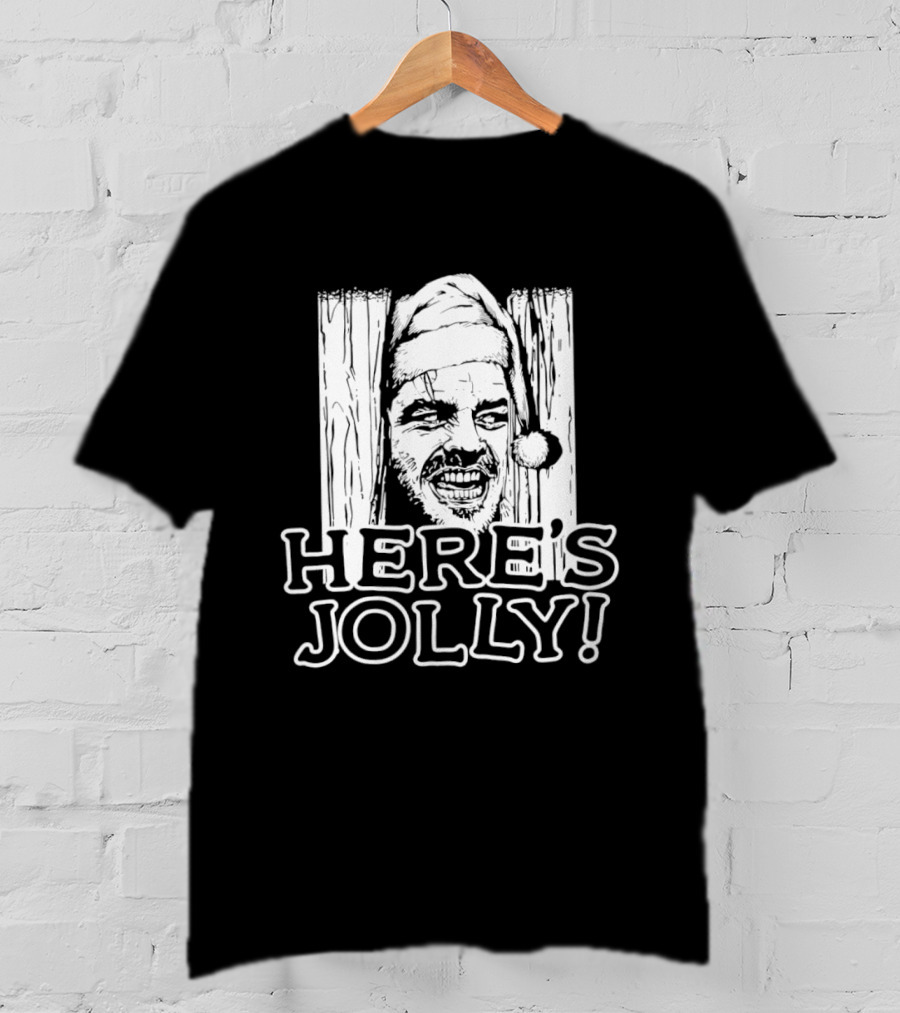 Jack Nicholson The Shining Here's Jolly Christmas Santa Face T-Shirt